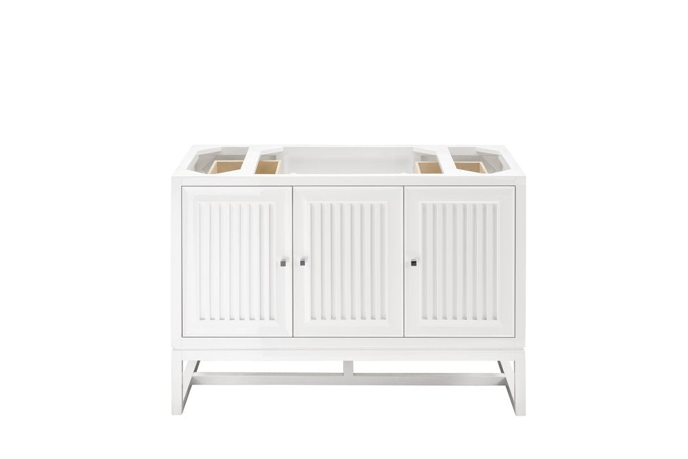 James Martin - Athens 48" Single Vanity Cabinet, Glossy White - E645-V48-GW view 1
