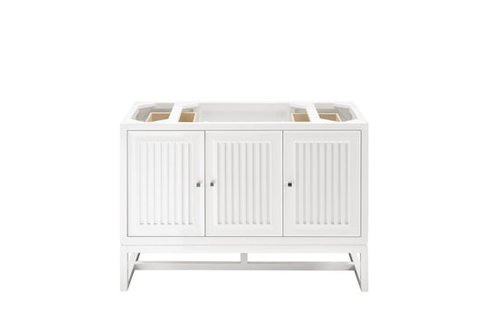 James Martin - Athens 48" Single Vanity Cabinet, Glossy White - E645-V48-GW view 1
