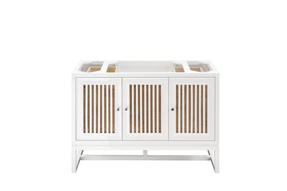 James Martin - Athens 48" Single Vanity Cabinet, Glossy White - E645-V48-GW view 2