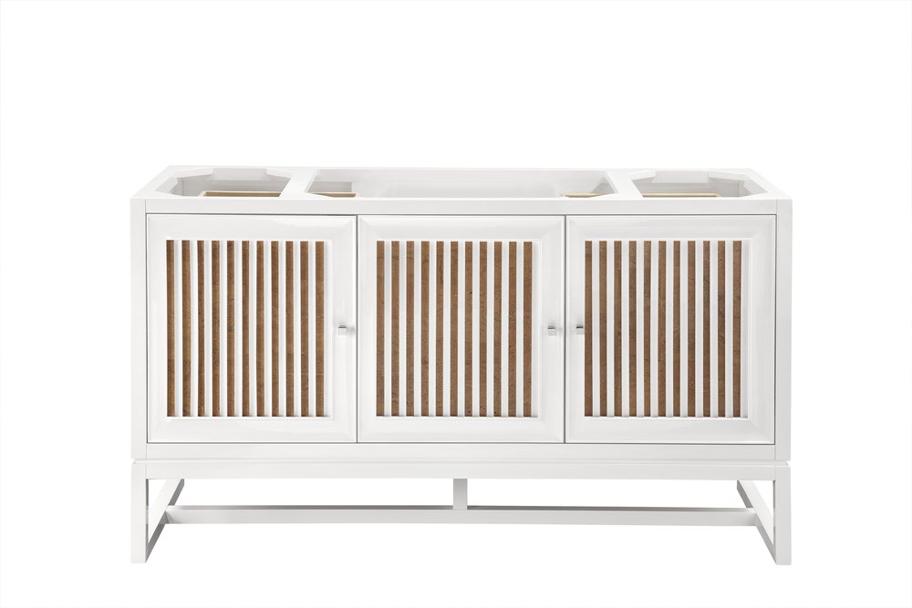 James Martin - Athens 60" Single Vanity Cabinet, Glossy White - E645-V60S-GW view 2