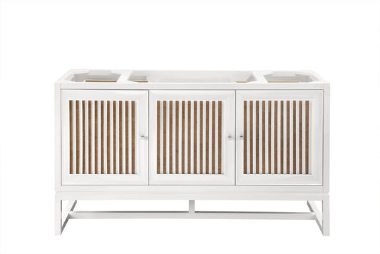 James Martin - Athens 60" Single Vanity Cabinet, Glossy White - E645-V60S-GW view 2