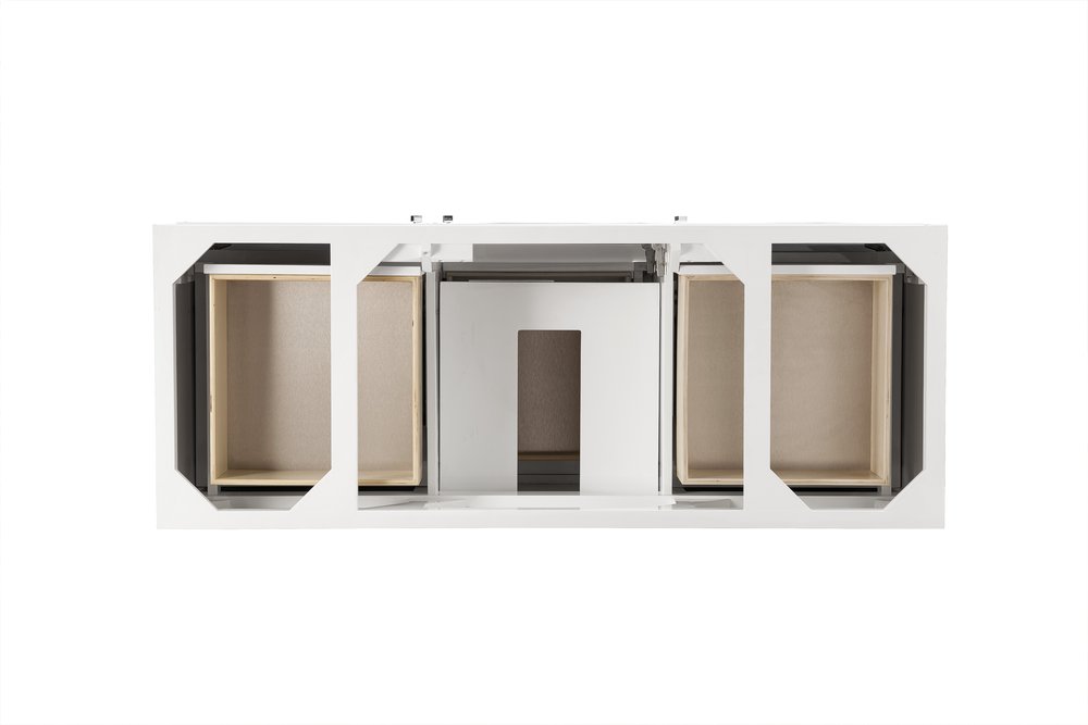 James Martin - Athens 60" Single Vanity Cabinet, Glossy White - E645-V60S-GW view 3