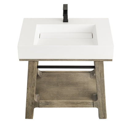 James Martin - Auburn 31.5" Single Sink Console, Weathered Timber - 165-V31.5-WTB view 4