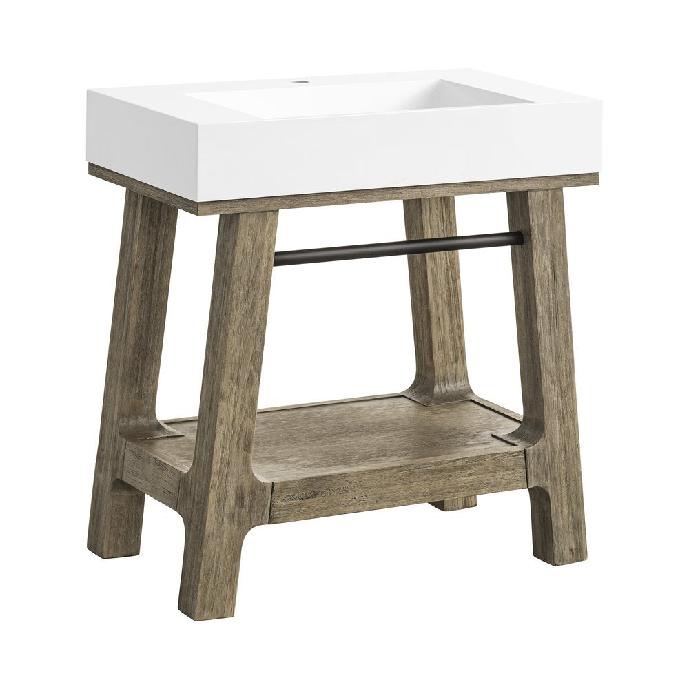 James Martin - Auburn 31.5" Single Sink Console, Weathered Timber - 165-V31.5-WTB view 6