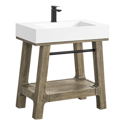 James Martin - Auburn 31.5" Single Sink Console, Weathered Timber - 165-V31.5-WTB view 7