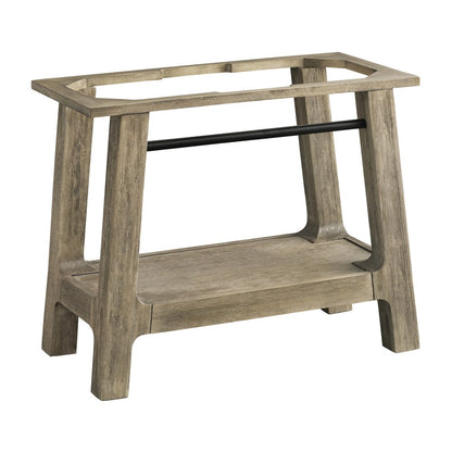 James Martin - Auburn 36" Single Sink Console, Weathered Timber w/ Black Matte Mineral Composite Stone Top - 165-V36-WTB-BM view 3