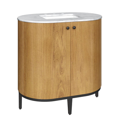James Martin - Bellamy 36" Single Vanity, Rustic Oak w/ Carrara Marble Top - D300-V36-RSO-CAR view 7