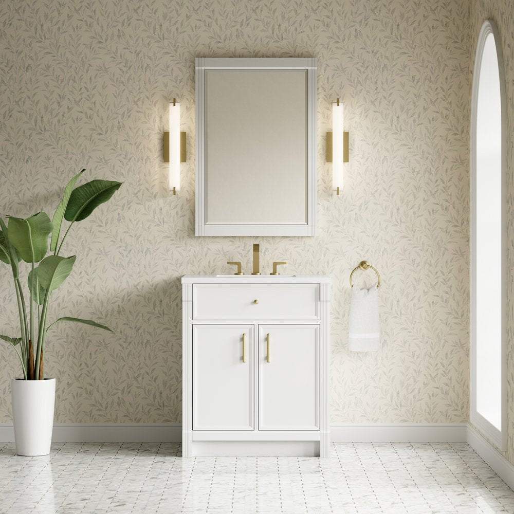 James Martin - Bellshire 26" Mirror, Bright  White - 660-M26-BW view 2