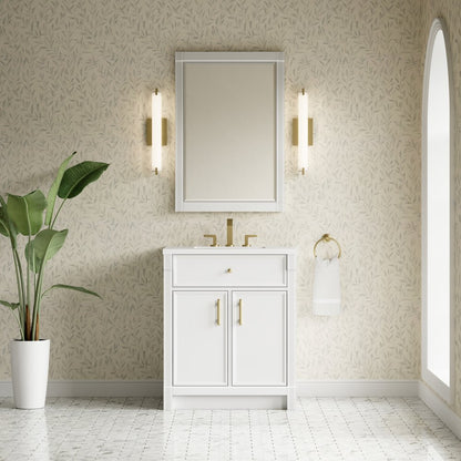 James Martin - Bellshire 26" Mirror, Bright  White - 660-M26-BW view 2