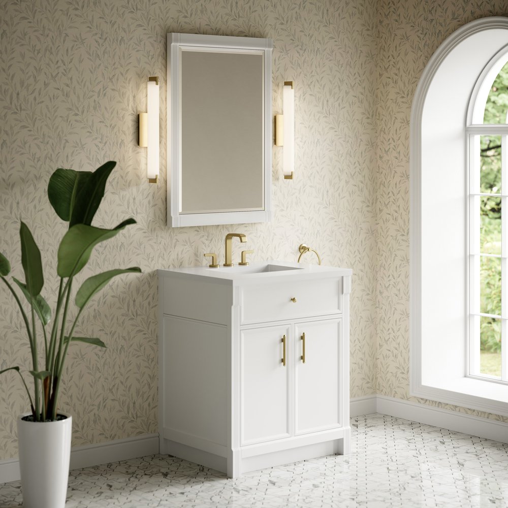 James Martin - Bellshire 26" Mirror, Bright  White - 660-M26-BW view 3