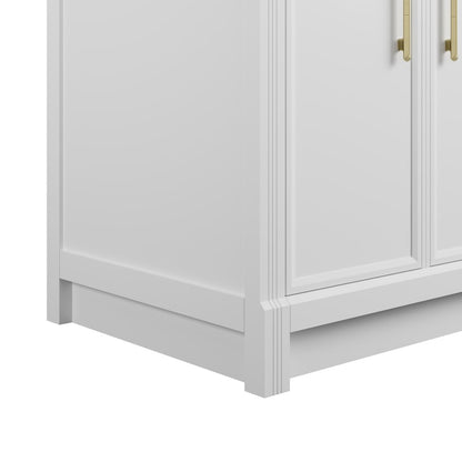 James Martin - Bellshire 30" Single Vanity, Bright White w/ 3 CM Eternal Jasmine Pearl Silestone Top - 660-V30-BW-3EJP view 12