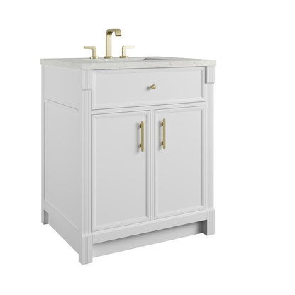James Martin - Bellshire 30" Single Vanity, Bright White w/ 3 CM Lime Delight Silestone Top - 660-V30-BW-3LDL view 10