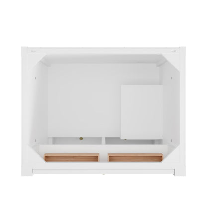 James Martin - Bellshire 30" Single Vanity, Bright White w/ 3 CM Parisien Bleu Silestone Top - 660-V30-BW-3PBL view 6