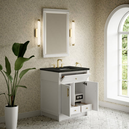 James Martin - Bellshire 30" Single Vanity, Bright White w/ 3 CM Phantome Eclos Top - 660-V30-BW-3PHT view 5