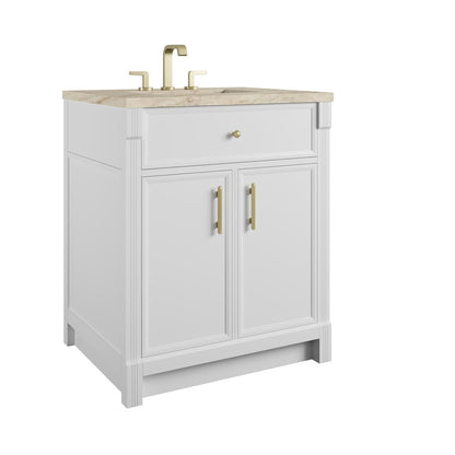 James Martin - Bellshire 30" Single Vanity, Bright White w/ 3 CM Tajnar Eclos Top - 660-V30-BW-3TJR view 10
