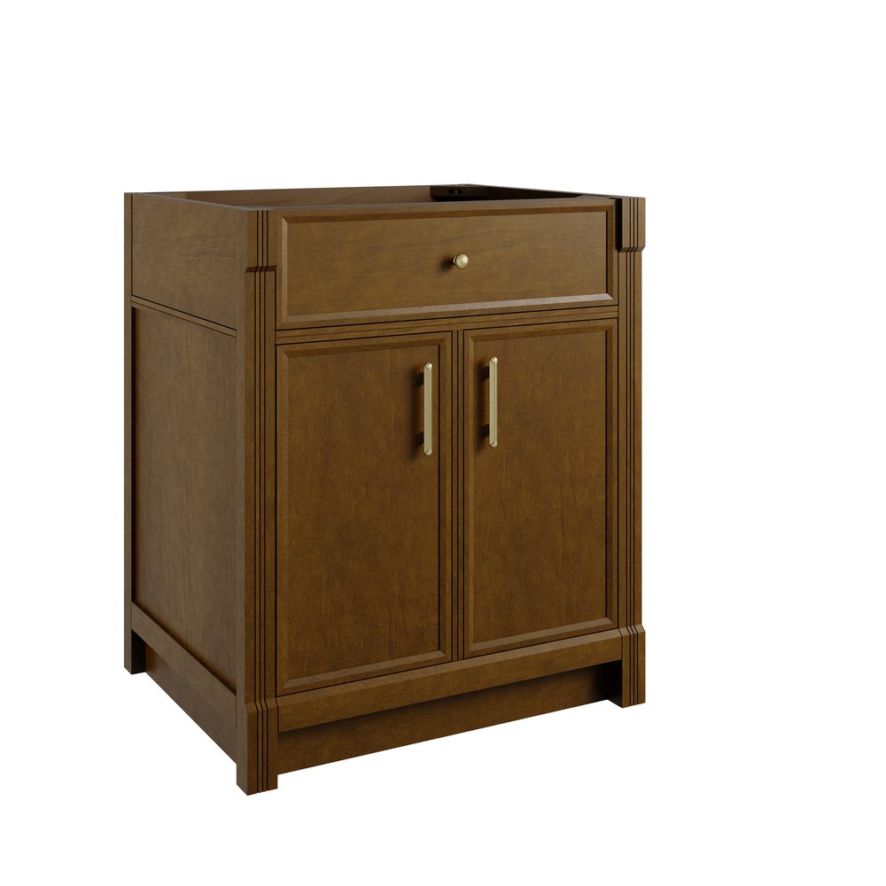 James Martin - Bellshire 30" Single Vanity, Honey Oak w/ 3 CM Ethereal Noctis Silestone Top - 660-V30-HNO-3ENC view 2