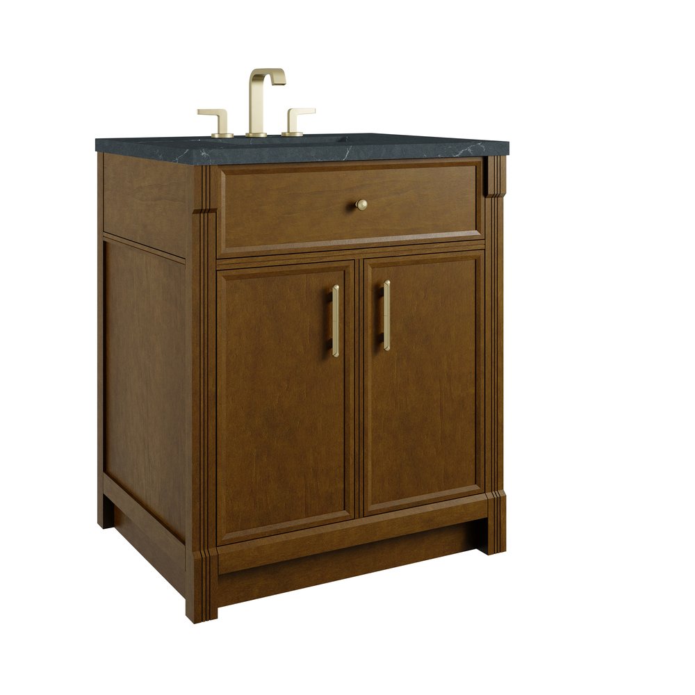 James Martin - Bellshire 30" Single Vanity, Honey Oak w/ 3 CM Ethereal Noctis Silestone Top - 660-V30-HNO-3ENC view 11