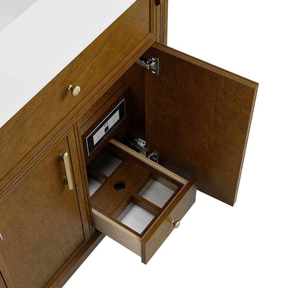 James Martin - Bellshire 30" Single Vanity, Honey Oak w/ 3 CM Ethereal Noctis Silestone Top - 660-V30-HNO-3ENC view 15