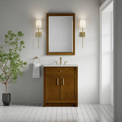 James Martin - Bellshire 30" Single Vanity, Honey Oak w/ 3 CM Lime Delight Silestone Top - 660-V30-HNO-3LDL view 3