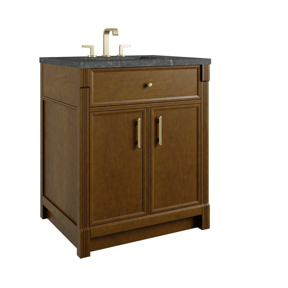 James Martin - Bellshire 30" Single Vanity, Honey Oak w/ 3 CM Parisien Bleu Silestone Top - 660-V30-HNO-3PBL view 10