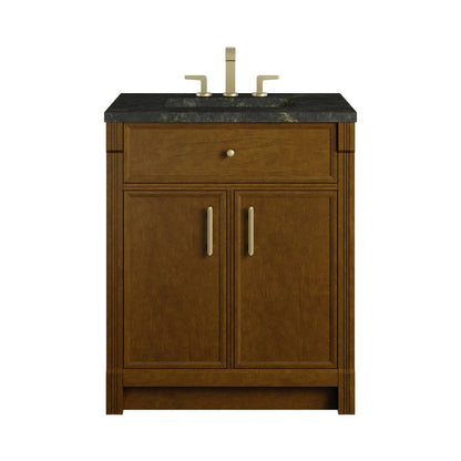 James Martin - Bellshire 30" Single Vanity, Honey Oak w/ 3 CM Phantome Eclos Top - 660-V30-HNO-3PHT view 1