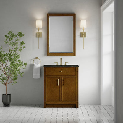 James Martin - Bellshire 30" Single Vanity, Honey Oak w/ 3 CM Phantome Eclos Top - 660-V30-HNO-3PHT view 3