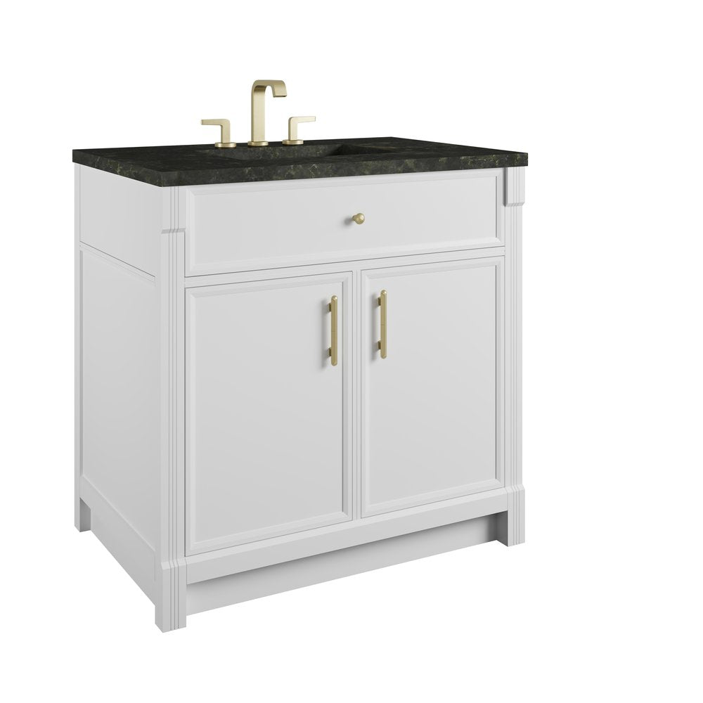James Martin - Bellshire 36" Single Vanity, Bright White w/ 3 CM Phantome Eclos Top - 660-V36-BW-3PHT view 10