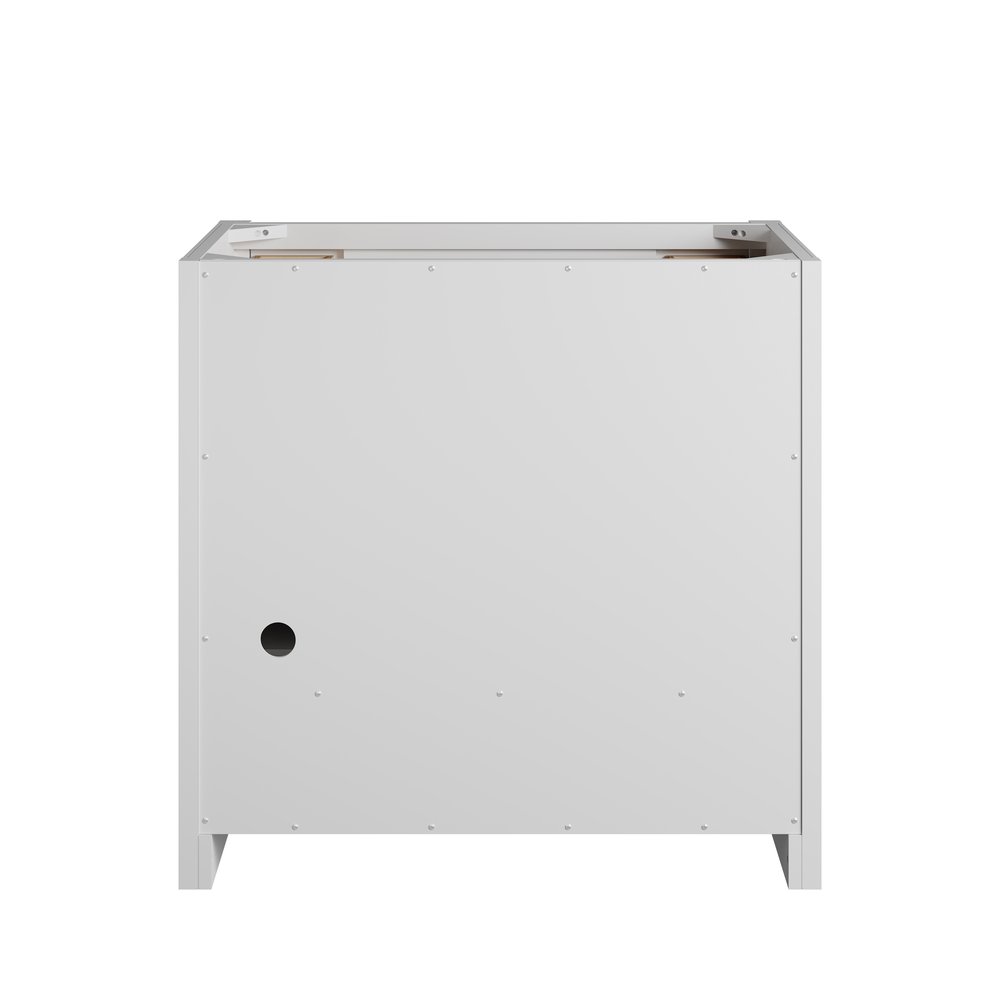 James Martin - Bellshire 36" Single Vanity, Bright White w/ 3 CM Siberian Silestone Top - 660-V36-BW-3SFR view 9