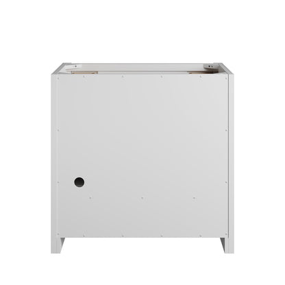 James Martin - Bellshire 36" Single Vanity, Bright White w/ 3 CM Victorian Silver Silestone Top - 660-V36-BW-3VSL view 9