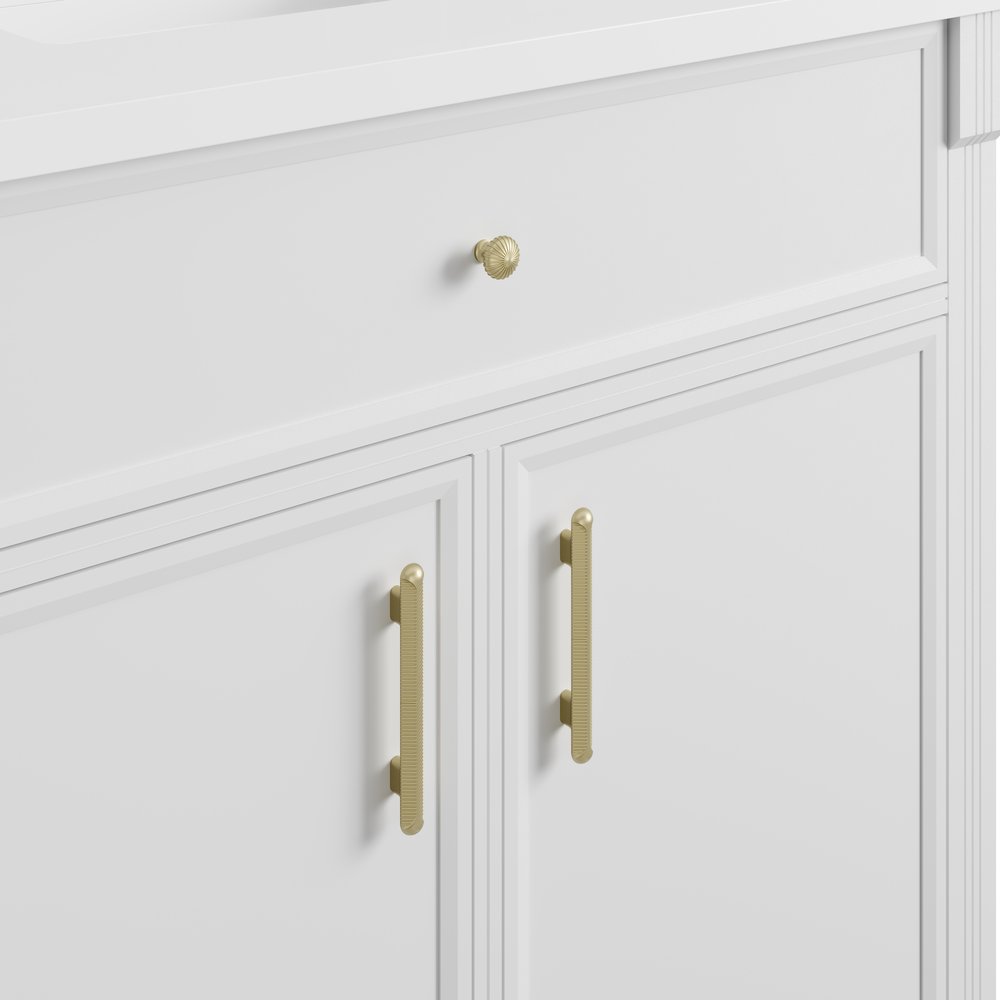 James Martin - Bellshire 36" Single Vanity, Bright White w/ 3 CM Victorian Silver Silestone Top - 660-V36-BW-3VSL view 11