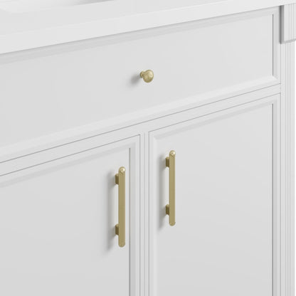 James Martin - Bellshire 36" Single Vanity, Bright White w/ 3 CM White Zeus Silestone Top - 660-V36-BW-3WZ view 14