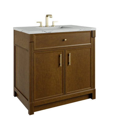 James Martin - Bellshire 36" Single Vanity, Honey Oak w/ 3 CM Ethereal Noctis Silestone Top - 660-V36-HNO-3ENC view 10