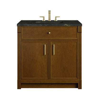 James Martin - Bellshire 36" Single Vanity, Honey Oak w/ 3 CM Phantome Eclos Top - 660-V36-HNO-3PHT view 1