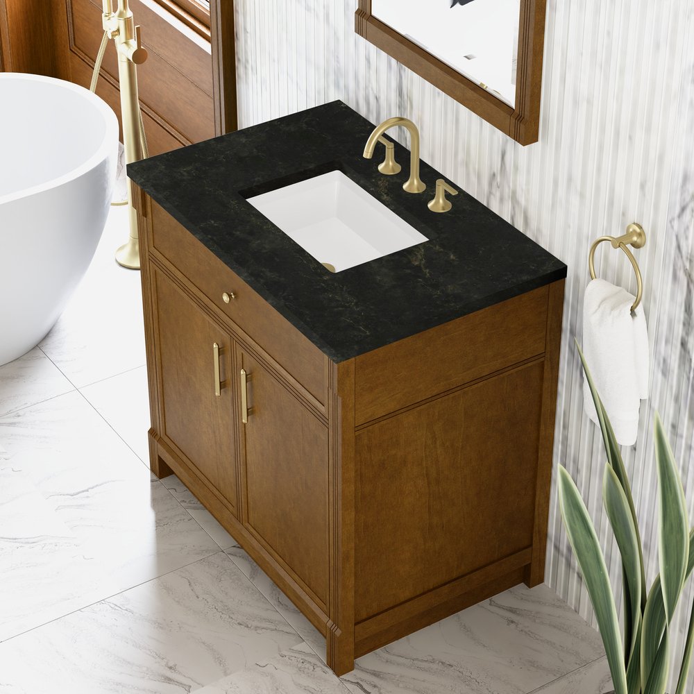 James Martin - Bellshire 36" Single Vanity, Honey Oak w/ 3 CM Phantome Eclos Top - 660-V36-HNO-3PHT view 7