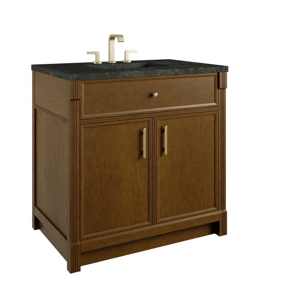 James Martin - Bellshire 36" Single Vanity, Honey Oak w/ 3 CM Phantome Eclos Top - 660-V36-HNO-3PHT view 10