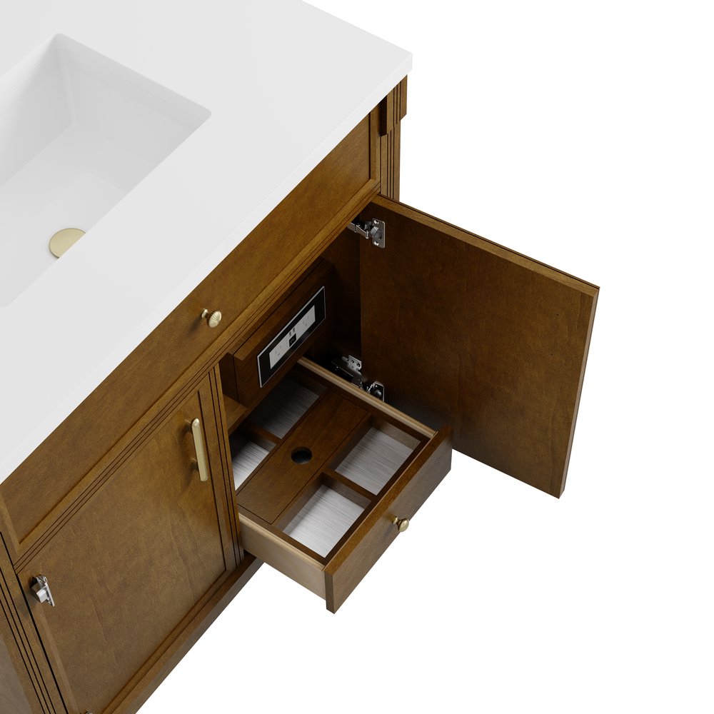James Martin - Bellshire 36" Single Vanity, Honey Oak w/ 3 CM Phantome Eclos Top - 660-V36-HNO-3PHT view 14