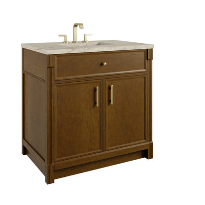 James Martin - Bellshire 36" Single Vanity, Honey Oak w/ 3 CM Tajnar Eclos Top - 660-V36-HNO-3TJR view 10