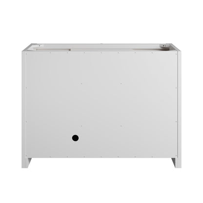 James Martin - Bellshire 48" Single Vanity, Bright White w/ 3 CM Eternal Jasmine Pearl Silestone Top - 660-V48-BW-3EJP view 9