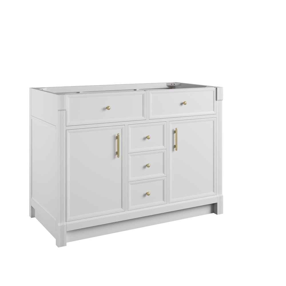 James Martin - Bellshire 48" Single Vanity, Bright White w/ 3 CM White Zeus Silestone Top - 660-V48-BW-3WZ view 2