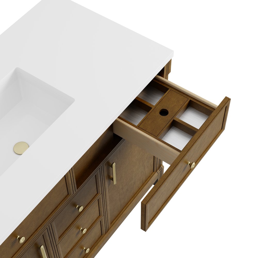 James Martin - Bellshire 48" Single Vanity Cabinet, Honey Oak - 660-V48-HNO view 9