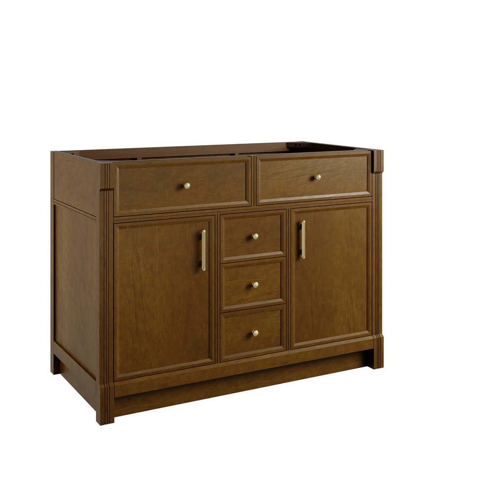 James Martin - Bellshire 48" Single Vanity, Honey Oak w/ 3 CM Ethereal Noctis Silestone Top - 660-V48-HNO-3ENC view 2
