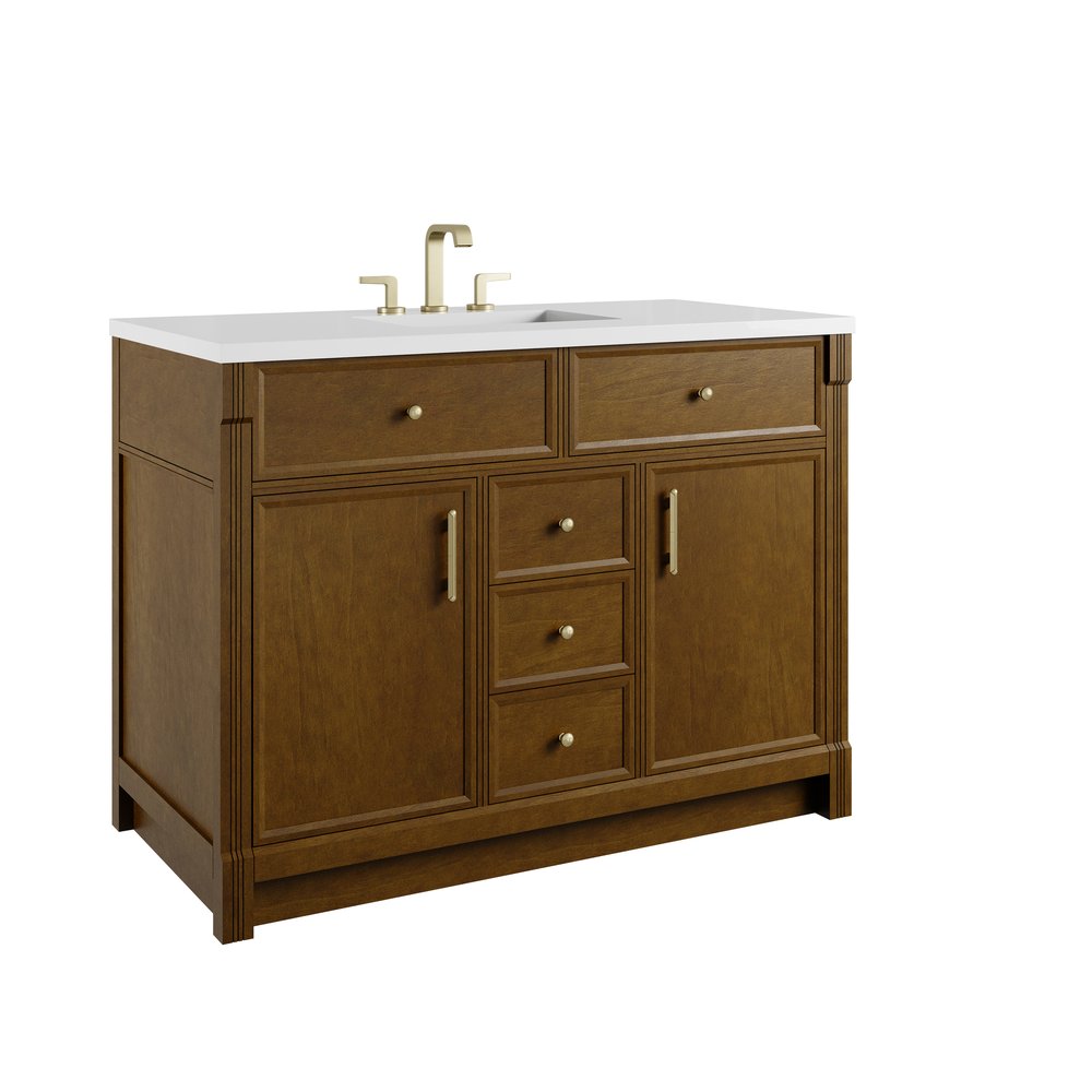 James Martin - Bellshire 48" Single Vanity, Honey Oak w/ 3 CM Ethereal Noctis Silestone Top w/FreePower Wireless Charger - 660-V48-HNO-FENC view 10