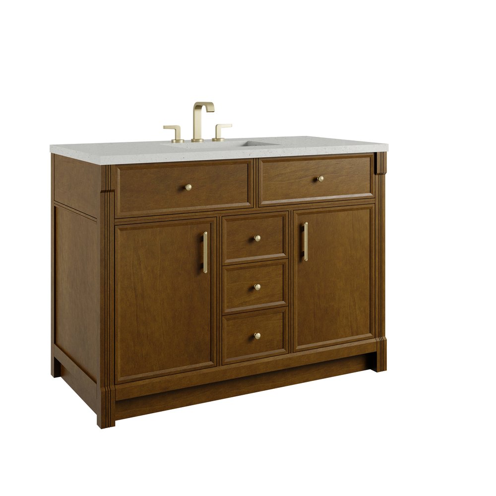 James Martin - Bellshire 48" Single Vanity, Honey Oak w/ 3 CM Lime Delight Silestone Top - 660-V48-HNO-3LDL view 11