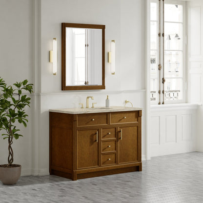 James Martin - Bellshire 48" Single Vanity, Honey Oak w/ 3 CM Tajnar Eclos Top - 660-V48-HNO-3TJR view 4