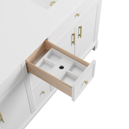 James Martin - Bellshire 72" Double Vanity, Bright White w/ 3 CM Phantome Eclos Top - 660-V72-BW-3PHT view 11