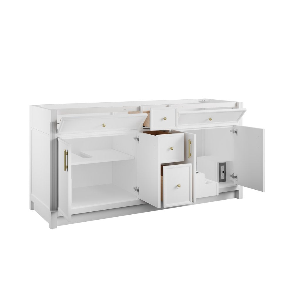 James Martin - Bellshire 72" Double Vanity Cabinet, Bright White - 660-V72-BW view 3