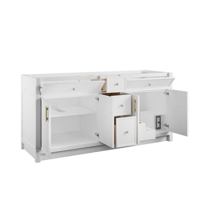 James Martin - Bellshire 72" Double Vanity Cabinet, Bright White - 660-V72-BW view 3