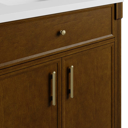 James Martin - Bellshire 72" Double Vanity, Honey Oak w/ 3 CM Parisien Bleu Silestone Top w/FreePower Wireless Charger - 660-V72-HNO-FPBL view 12