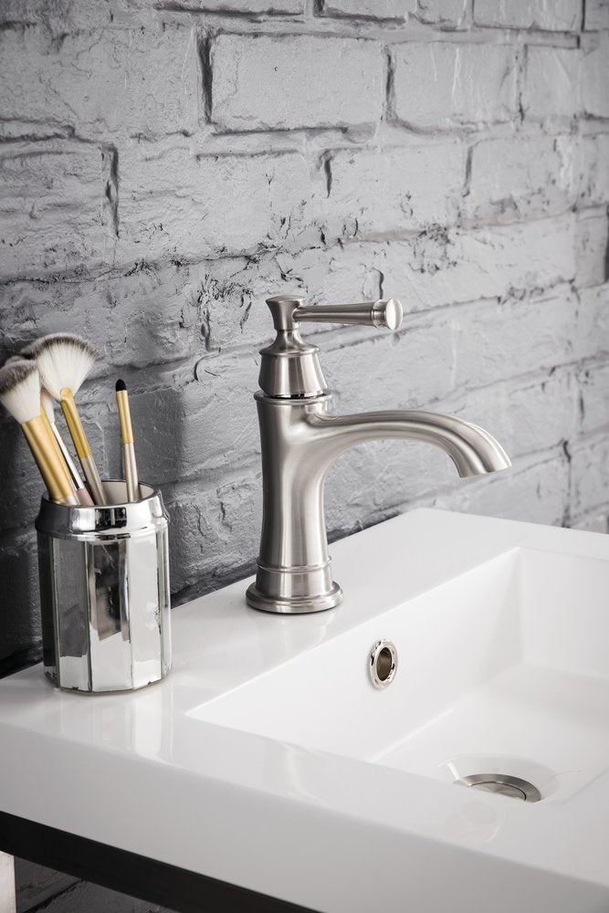 James Martin - Boston 20" Single Console Vanity, Brushed Nickel w/ White Glossy Composite Stone Top - C105V20BNKWG view 5