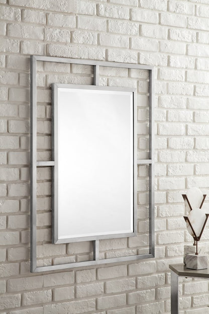 James Martin - Boston 30" Rectangular Mirror, Brushed Nickel - 105-M30-BNK view 3